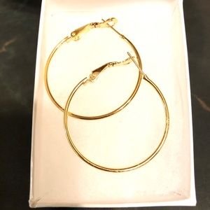 Beautiful Gold Color Hoop Earrings